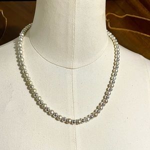 Vintage Napier Silver Beaded Necklace